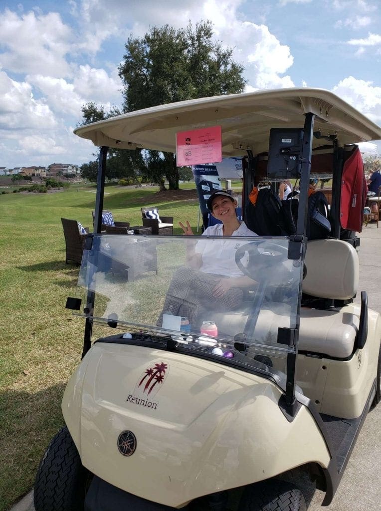 HMSHost Foundation’s 30th Annual Golf Classic - Kara Franco in Golf Cart
